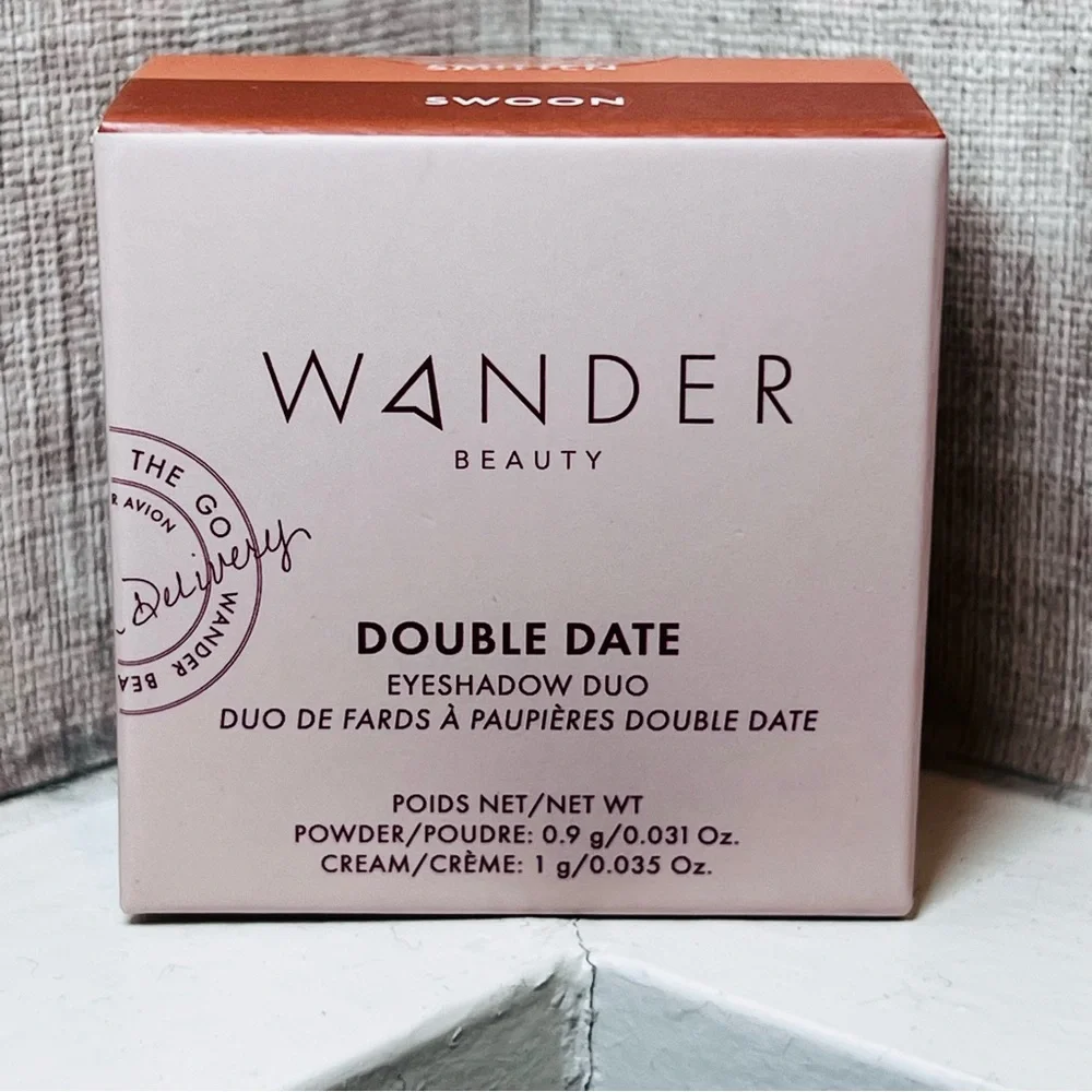 WANDER Beauty Eyeshadow Duo Double Date Powder Smitten Cream Swoon NIB Mirror